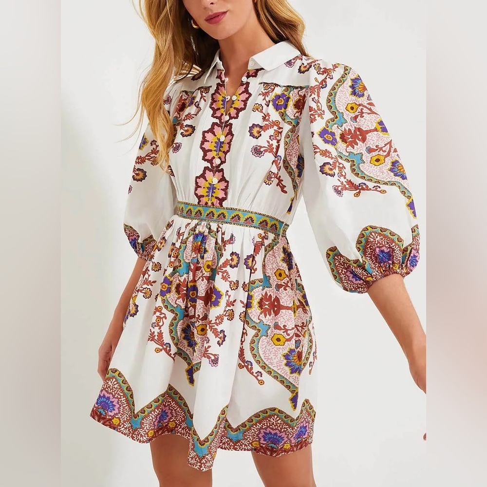 Cleobella stunning Linen Lagos Leigh Mini Dress Small